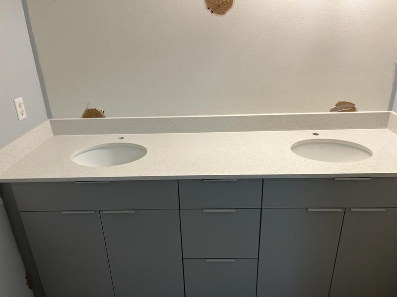 Elegant bathroom with dual vanity sinks