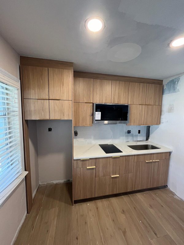 Modern Kitchen with Custom Walnut Cabinetry