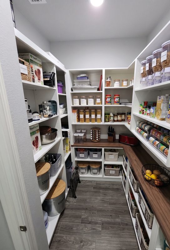 Luxury Pantry with Custom Built-In Storage