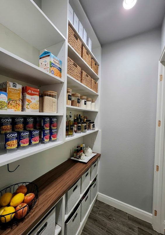 Modern Pantry with Custom Built-In Storage
