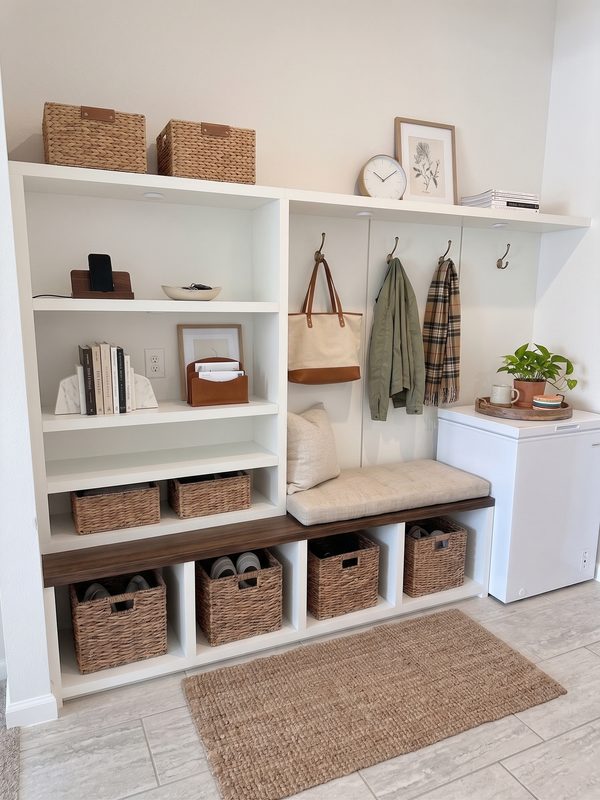 Sophisticated Mudroom with Custom Built-in Storage