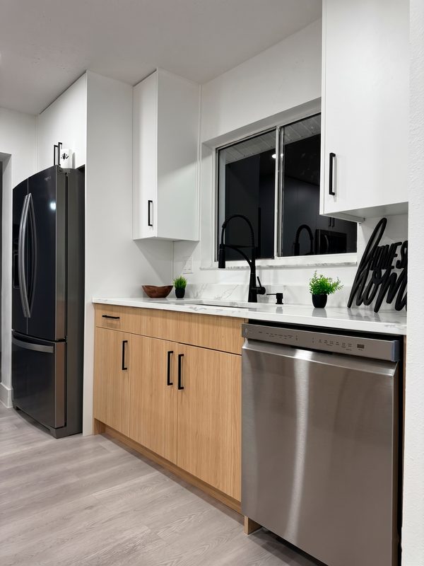 Contemporary Kitchen with Custom Wood Cabinetry