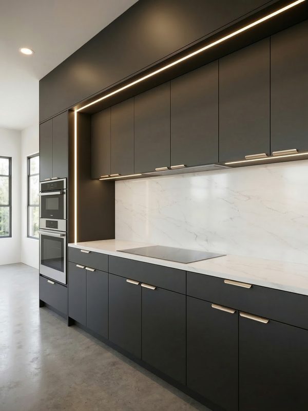 Contemporary Kitchen with Custom Cabinetry