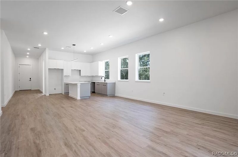 Modern kitchen with custom island cabinetry