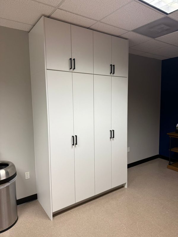 Custom storage room with modern cabinetry