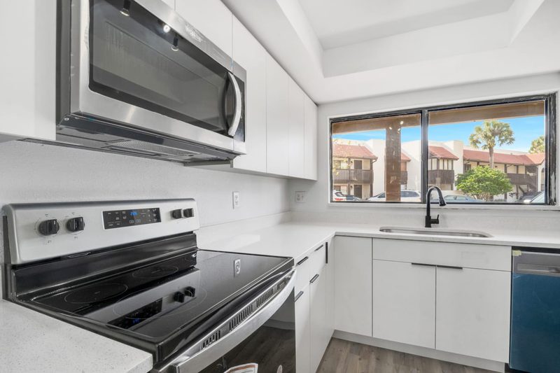Contemporary kitchen with custom cabinetry