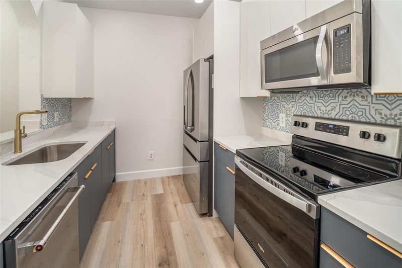 Modern Kitchen with Custom Gray Cabinetry