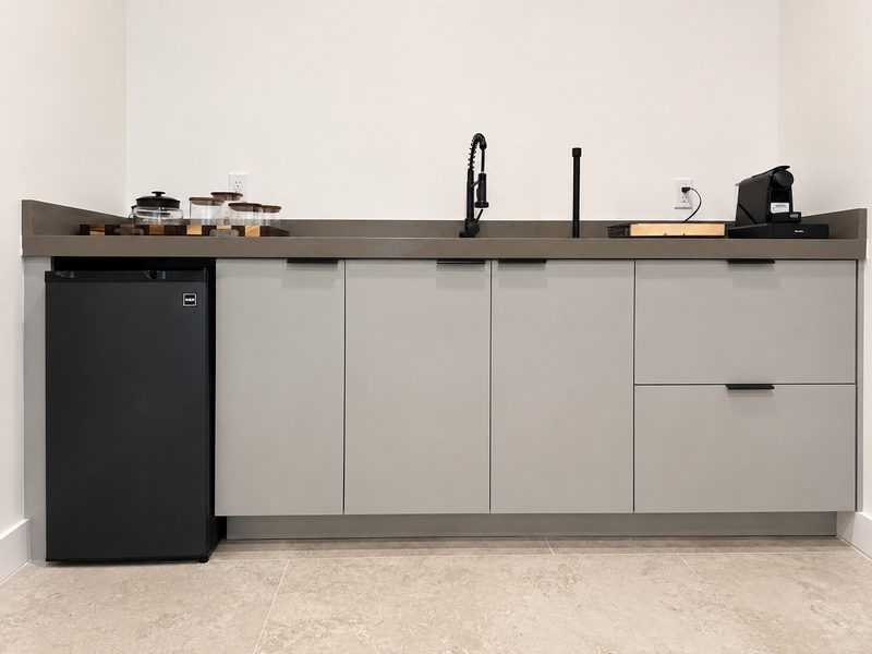 Contemporary kitchen with custom cabinetry