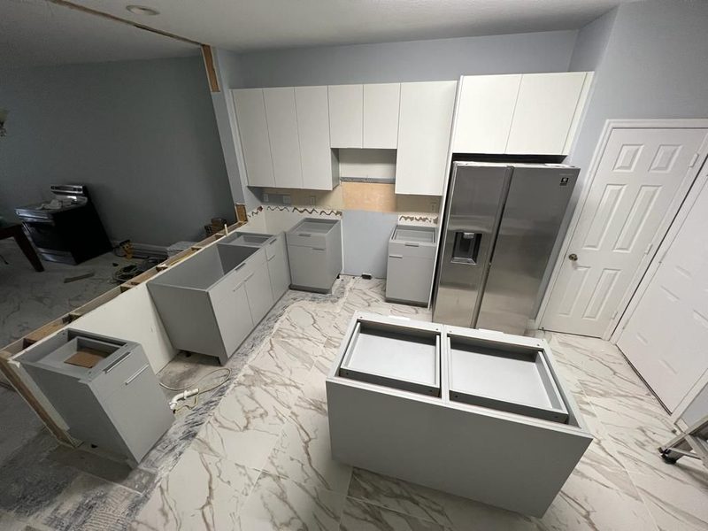Contemporary Kitchen with Custom Cabinetry