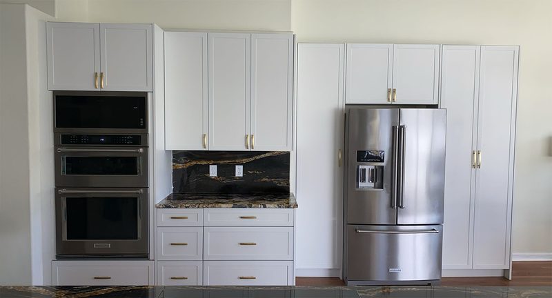 Contemporary Kitchen with Custom White Cabinetry