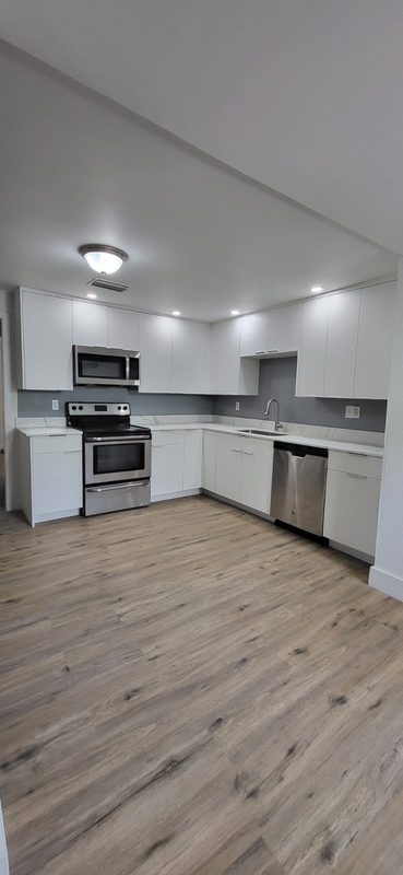 Modern Kitchen with Custom White Cabinetry