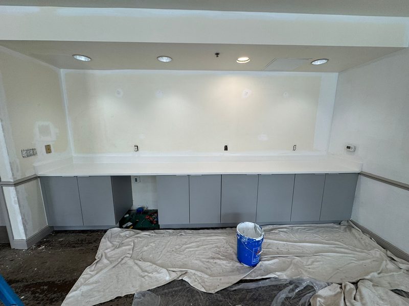 Custom mudroom with built-in cabinetry