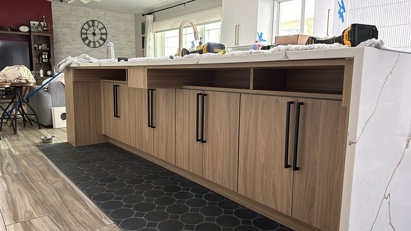 Contemporary Kitchen with Custom Wood Cabinetry